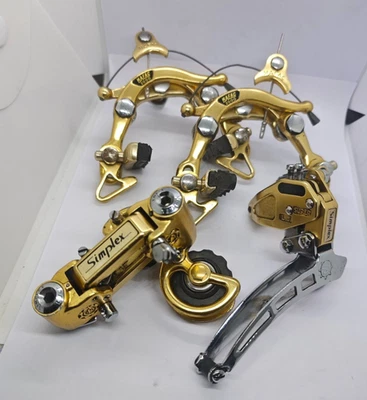 SIMPLEX MAFAC GOLD - Dérailleurs, Étriers de Freins vélo vintage course, FRANCE - Photo 1/4