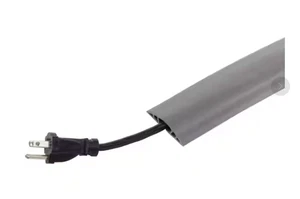 6 Fuß PVC Draht Kabel Abdeckung Schutz PVC Vinyl GRAU 2 Zoll Bx1/2 Zoll H (V11) - Bild 1 von 7