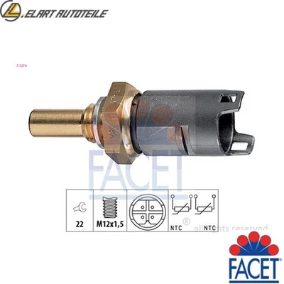 CAPTEUR TEMPÉRATURE LIQUIDE DE REFROIDISSEMENT 7.3274 POUR BMW 5/E39/X/E6/E66/E67/Z8/Roadster/E2 - Photo 1/4