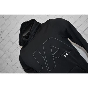 Under Armour Hoodie Mens Size Small Loose Black ColdGear Polyester Performance - Picture 1 of 7