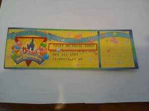 Biglietto Premio Celebrazione Compleanno 1987 Walt Disney World - Foto 1 di 7