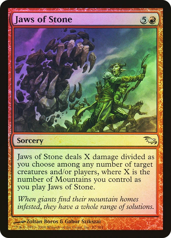 MTG FOIL Jaws of Stone  - Shadowmoor #097 - Image 1 of 1