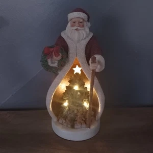Valerie Parr Hill beleuchteter Weihnachtsmann Weihnachtsbaum Szene Figur QVC - Bild 1 von 16