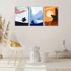 3pcs Landscape Art Decoration Posters Metal Print Ready to Hang Art - Foto 1 di 7