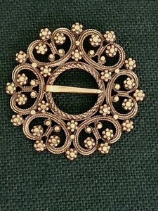 Norwegian Modernist Copper Pendant Sash Bunad Pin By Knut Paulson, S7 - Picture 1 of 12