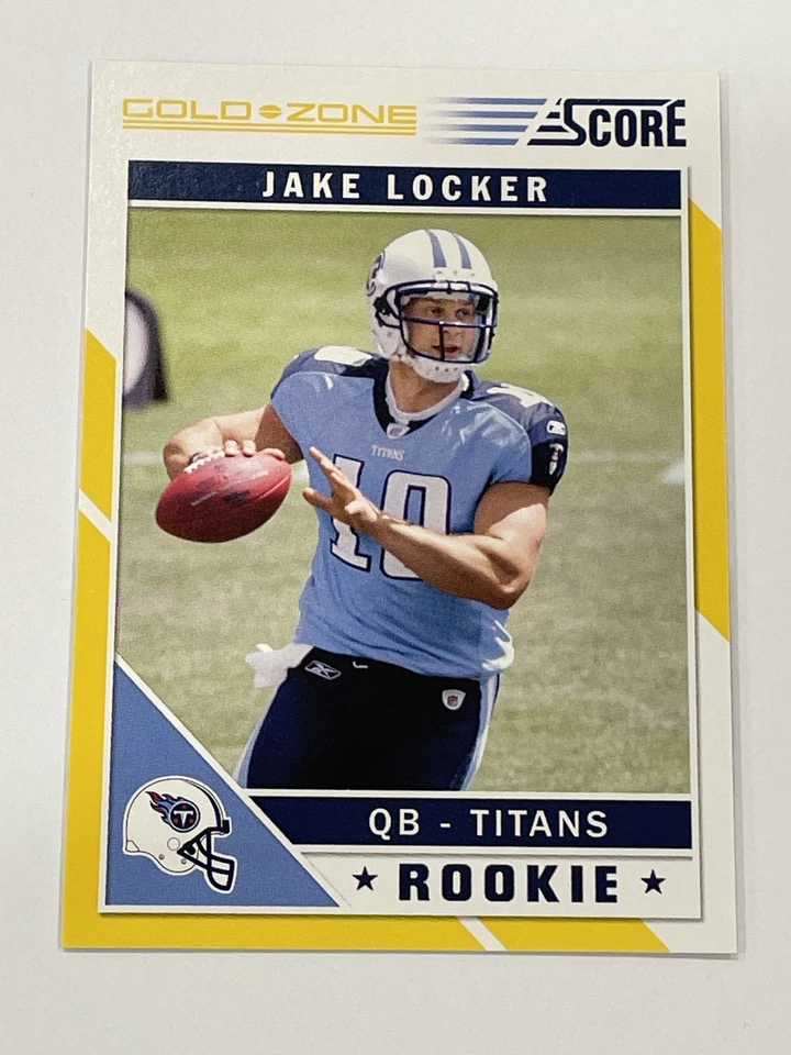2011 Score Football Gold Zone #343 - Jake Locker RC - Tennessee Titans - Image 1 of 2