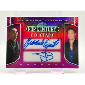 2025 Leaf Pop Century Co-Stars Giancarlo Esposito Steven Bauer Pink Auto 4/5 SSP - Bild 1 von 2