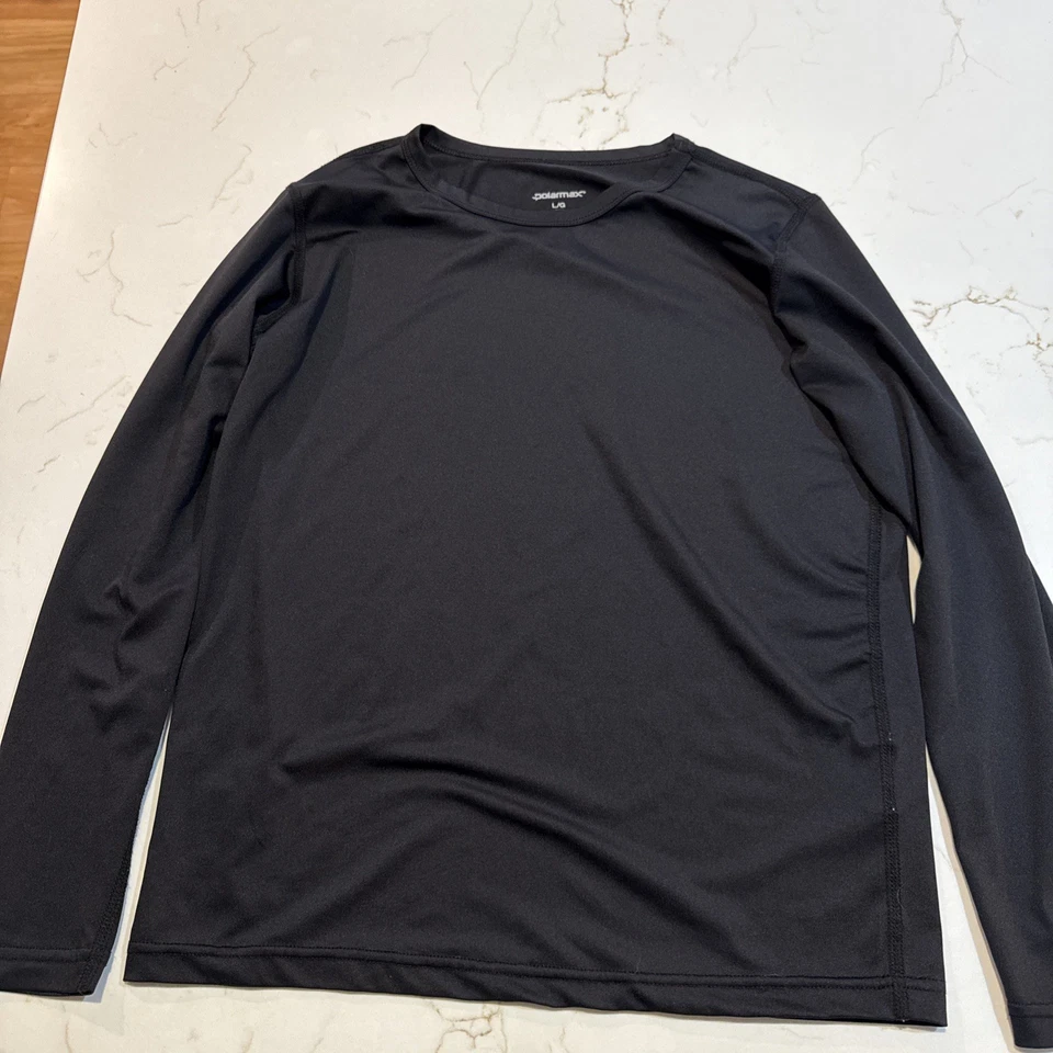 Top POLARMAX Talla XL Niños Negro Cuello Redondo Manga Larga Capa Base Térmica 040 Foto 1 de 3