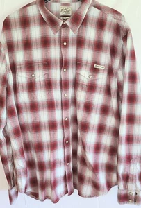 Lucky Brand Mens 2XL Long Sleeve Pearl Snap Western Shirt Plaid - Picture 1 of 10