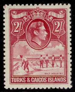 TURKS & CAICOS ISLANDS GVI SG203, 2s deep rose-carmine, M MINT. Cat £48. - Picture 1 of 1