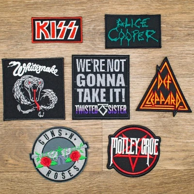 Glam Metal and Glam Rock Patch Set (7 pcs). - Image 1 of 4