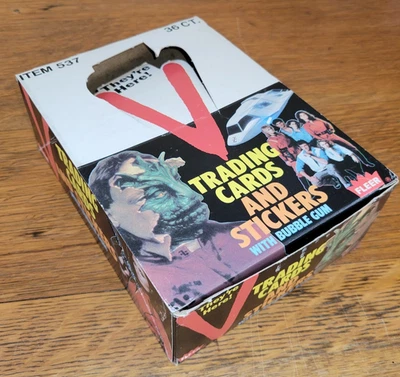 1984 Fleer "V" (Visitor) Trading Card BOX ONLY , Excellent condition - Image 1 of 4