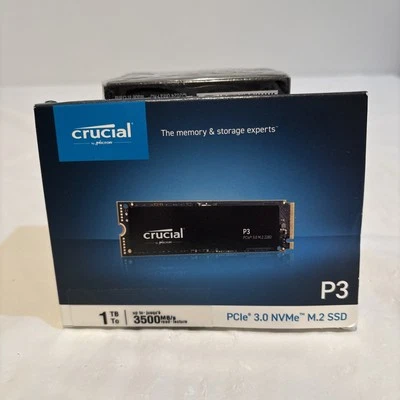 Crucial ‎CT1000P3SSD8 P3 1TB PCIe 3.0 3D NAND NVMe M.2 SSD - Image 1 of 4