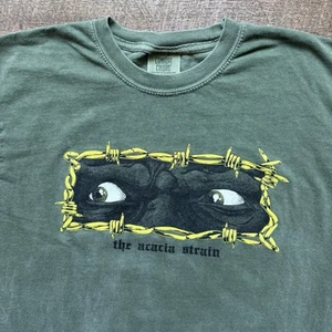Mens M Green The Acacia Strain Box Logo Eyes DBL Sided "Die Slow" Rare T-Shirt - Picture 1 of 8