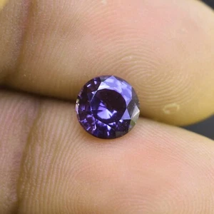 1.40 Ct Round Shape Grayish Purple Spinel Natural Untreated Flawless Sri Lankan - Picture 1 of 5