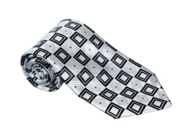 Corbata y pañuelo politejido de calidad 16 diseños/colores a cuadros/a cuadros de Fortino Foto 1 de 3