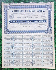 Dépt 19 - Ussel - Pâte à Papier La Cellulose du Massif Central du 22/03/1931 - Picture 1 of 1