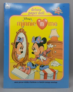 Muñeca de papel Disney Minnie N Me Deluxe 1990 color dorado ropa vintage nueva sin cortar - Imagen 1 de 18