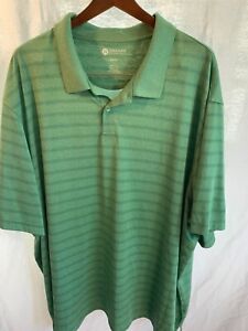 Haggar Men’s Polo Golf Shirt Size 4X Green Short Sleeve EUC