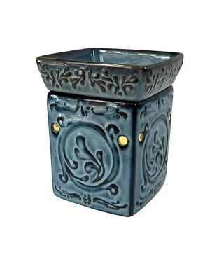 Calentador de cera Scentsy tamaño completo Borneo Blue Swirl 2008 retirado Foto 1 de 4