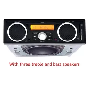 Reproductor de audio MP3 USB/SD/AUX incorporado con radio Bluetooth para automóvil 1 Din 2 altavoces - Imagen 1 de 13