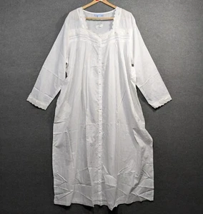 Only Necessities Nightgown Womens 3X Cotton House Dress Button Front Lightweight - Imagen 1 de 12