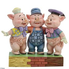 (TG. 7 x 7 x 16 cm) Disney Tradition I Tre Porcellini Silly Symphony Figurina, R