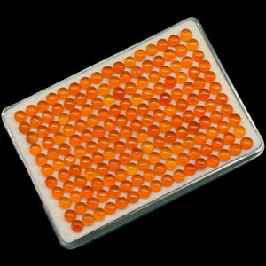 50 sztuk naturalnych etopijnych pomarańczowych opali 4,5 mm okrągłych kaboszonowych kamieni szlachetnych partia hurtowa