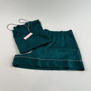 Victoria’s Secret Satin Racerback Tank Top &Short Sleepwear Set Green  XXL NWT - Picture 1 of 12