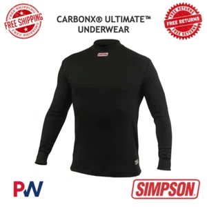 Simpson Racing CarbonX Ultimate Underwear Long Sleeve Medium Black #20600M - Picture 1 of 7