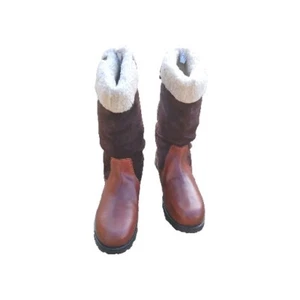 Horka Unisex Winter Snow Boots Leather Suede Rider Long Thermal Outdoor Shoes(2 - Picture 1 of 4