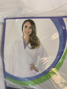 NY Threads Lab Coat Women M Full Sleeve Medical Professional Vet Doc Nurse NWT - Picture 1 of 6