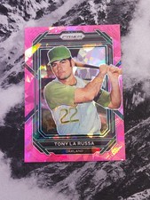 2023 Panini Prizm Tony La Russa Pink Cracked Ice Prizm #291 Oakland Athletics