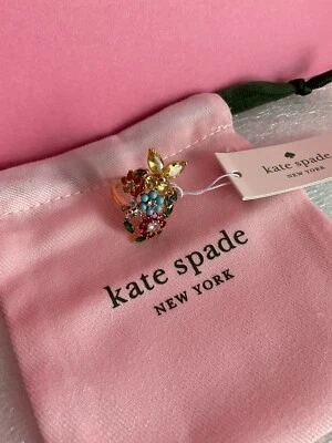 Anillo Kate Spade New York New Bloom Flor Talla 8 Nuevo Foto 1 de 4