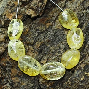 Golden Citrine Smooth Oval Beads Briolette Natural Loose Gemstone Making Jewelry - Picture 1 of 3