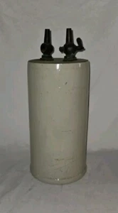 Vintage Lye Solution Pottery Container Crock With Brass Valves - Picture 1 of 4