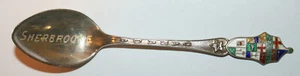 Enameled Sherbrooke Canada Sterling Silver 3 5/8" Souvenir Spoon - Picture 1 of 4