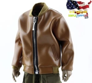 1/6 brown leather like Jacket for 12" male figure hot toys worldbox phicen ❶USA❶ - Picture 1 of 8