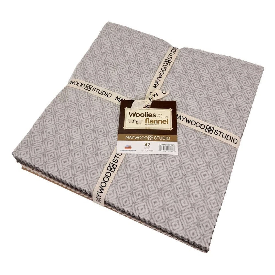 Bonnie Sullivan Woolies Flannel Neutrals Vol. 2 10" Squares 42 Pieces Layer Cake - Image 1 of 4