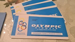 Airline Ticket - Olympic Airways lot of 4 - Picture 1 of 2