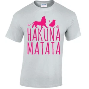 Hakuna Matata Adult Tee Lion King Funny Joke Slogan Unisex Mens T-Shirt - Picture 1 of 48