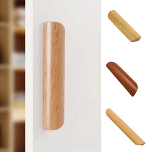 Beech Wooden Handles Pulls Cabinet Drawer Kitchen Cupboard Door Knobs HOT SELL - Picture 1 of 24