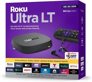 Dispositivo de transmisión Roku Ultra LT 4K/HDR/Dolby Vision con control remoto de voz, cable HDMI - Imagen 1 de 15