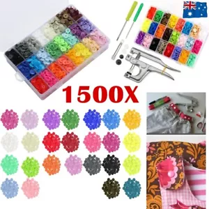 1500X Plier Tool KAM Snap Kit T5 Plastic Snap Fastener Button Press Stud Poppers - Picture 1 of 12