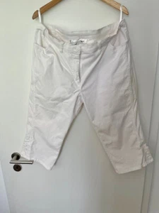 Stretch Hose v.  BPC - 3/4 Länge,  Gr. 48,  weiß mit Knopfleiste am Bein - Bild 1 von 5
