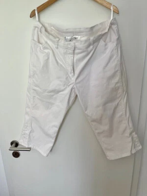Stretch Hose v.  BPC - 3/4 Länge,  Gr. 48,  weiß mit Knopfleiste am Bein - Bild 1 von 4