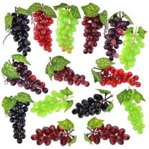 15pcs Artificial Grape Large Lifelike Artificial Grapes Decor Hanging Artificial - Picture 1 of 7
