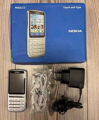 *** NOKIA C3-01.5 RM-776 *** Touch- & Tastenhandy *** Silber *** Mit OVP *** - Bild 1 von 4