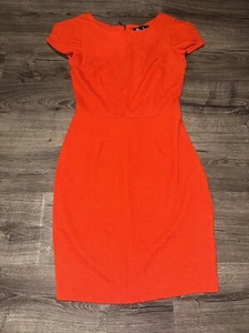 Miss Finch Midi Stretch Kleid Gr. Medium Misses rot orange hell Sommer Reißverschluss - Bild 1 von 7