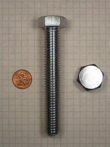 SECHSKANT GEWINDEBOHRER #(5/8"-11) x 4" STAHL, VOLLGEWINDE, VERZINKT - Bild 1 von 1